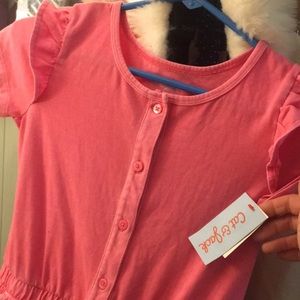 Cat and Jack coral one piece jumpsuit NWT